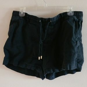 Michael Kors black linen shorts